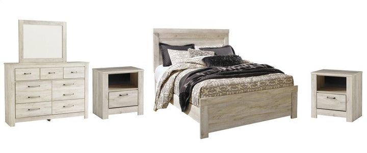 ASHLEY FURNITURE PKG004710 Queen Panel Bed With Mirrored Dresser