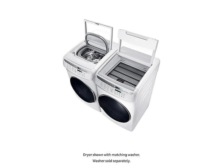 SAMSUNG DVE55M9600W 7.5 cu. ft. Smart Electric Dryer with FlexDry TM in White