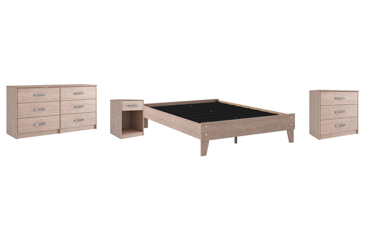 ASHLEY FURNITURE PKG009255 Full Platform Bed With Dresser, Chest and Nightstand