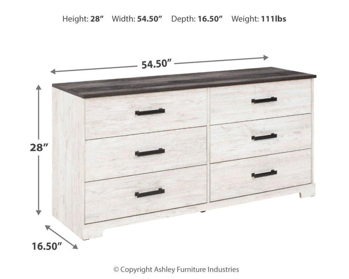 ASHLEY FURNITURE PKG009321 Queen Panel Headboard With Dresser and Chest