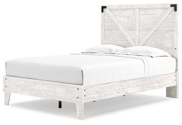ASHLEY FURNITURE EB4121B2 Shawburn Full Crossbuck Panel Platform Bed