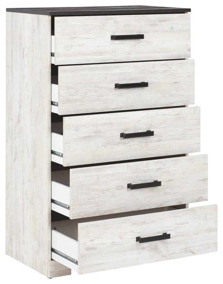 ASHLEY FURNITURE PKG009321 Queen Panel Headboard With Dresser and Chest