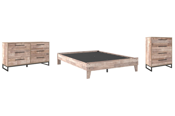 ASHLEY FURNITURE PKG009185 Queen Platform Bed With Dresser and Chest