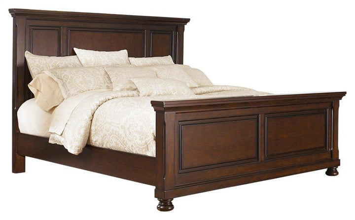 ASHLEY FURNITURE PKG006252 King Panel Bed With Mirrored Dresser, Chest and Nightstand