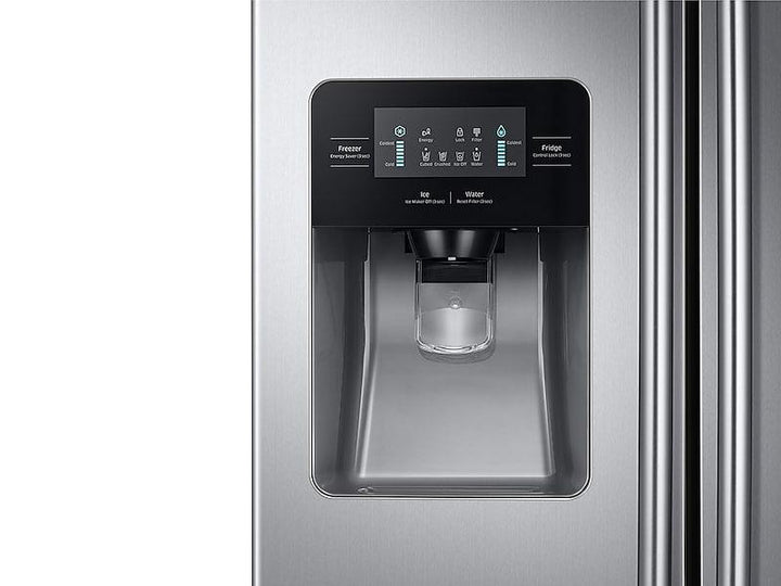 SAMSUNG RS25J500DSR 25 cu. ft. Side-by-Side Refrigerator with LED Lighting in Stainless Steel