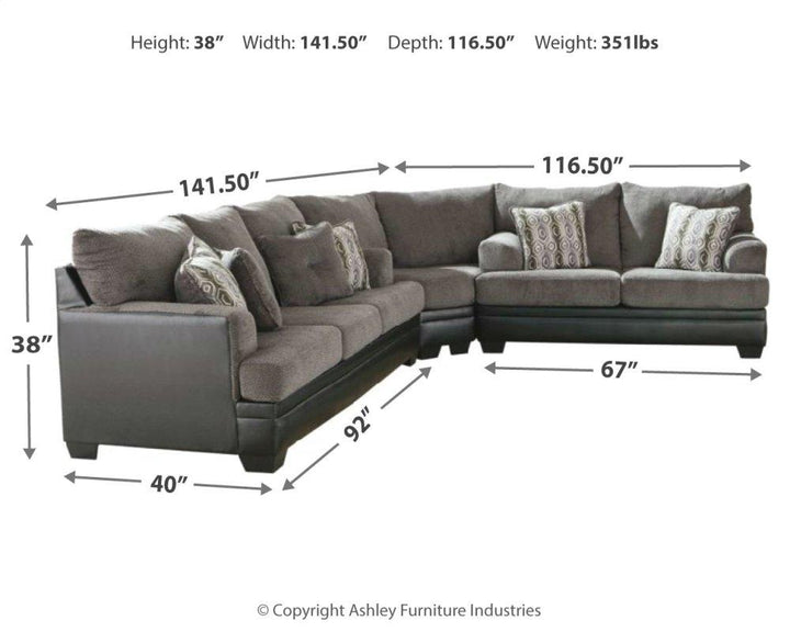 ASHLEY FURNITURE 78202S1 Millingar 3-piece Sectional