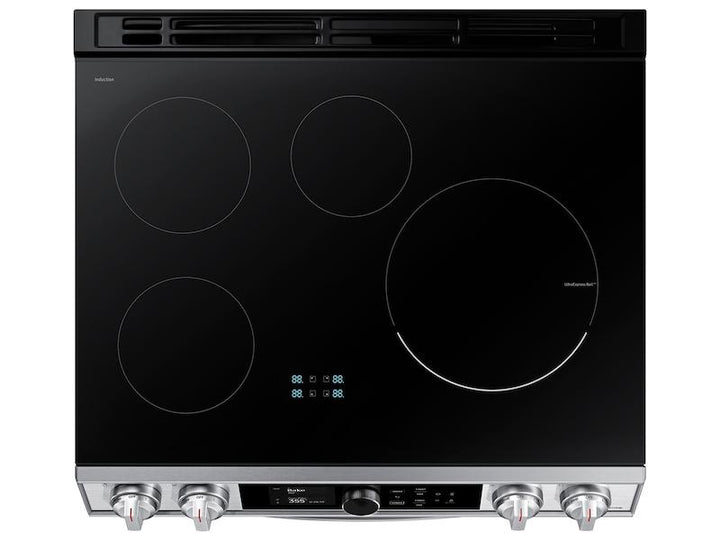 SAMSUNG NE63T8951SS 6.3 cu. ft. Smart Slide-in Induction Range with Flex Duo TM , Smart Dial & Air Fry in Stainless Steel