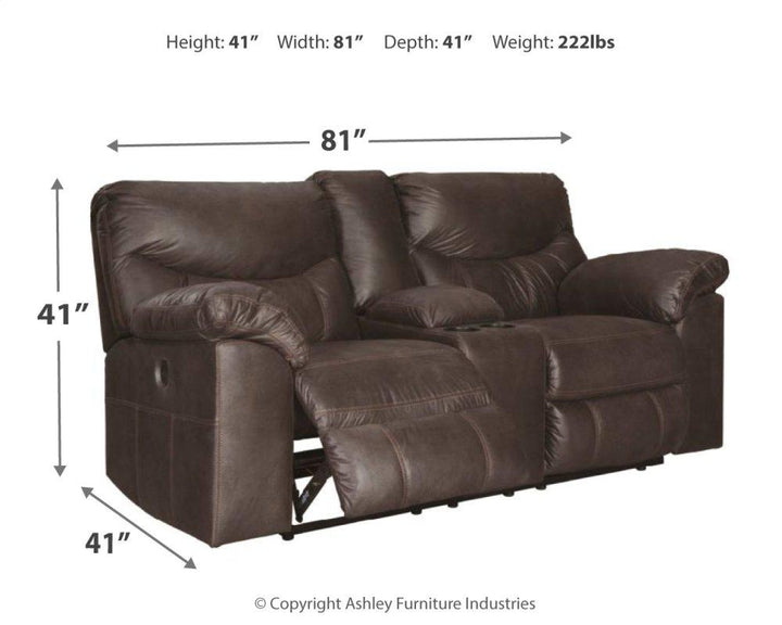 ASHLEY FURNITURE 3380396 Boxberg Power Reclining Loveseat With Console