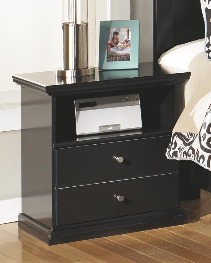 ASHLEY FURNITURE PKG007407 Twin Panel Headboard With Mirrored Dresser, Chest and Nightstand