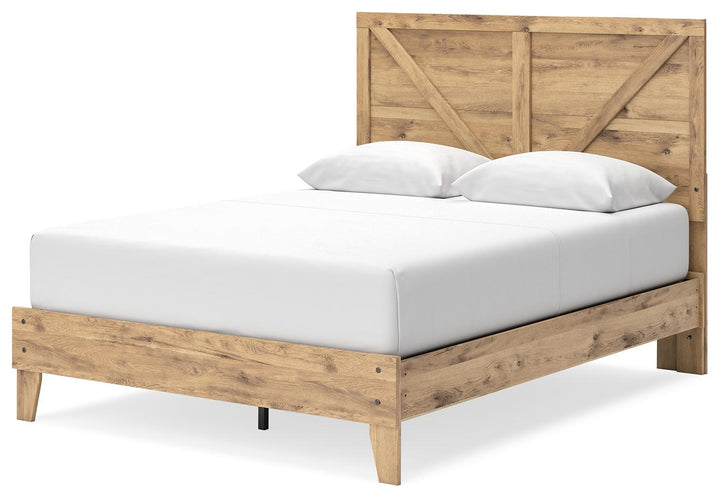 ASHLEY FURNITURE EB2712B3 Larstin Queen Crossbuck Panel Platform Bed