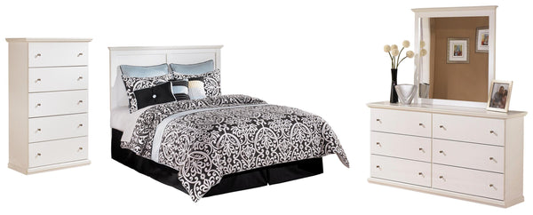 ASHLEY FURNITURE PKG002736 Queen/full Panel Headboard With Mirrored Dresser and Chest