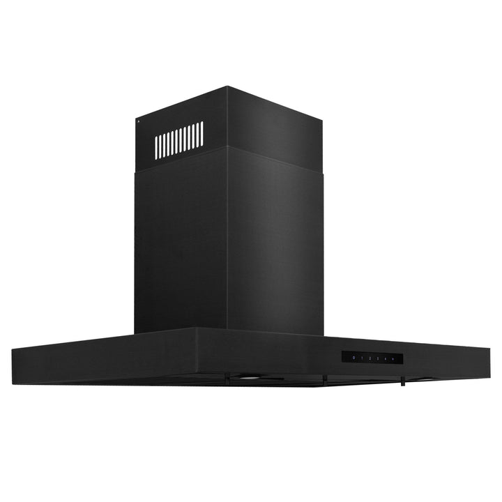 ZLINE KITCHEN AND BATH BSKEN24 ZLINE Convertible Vent Wall Mount Range Hood in Black Stainless Steel Size: 24 Inch