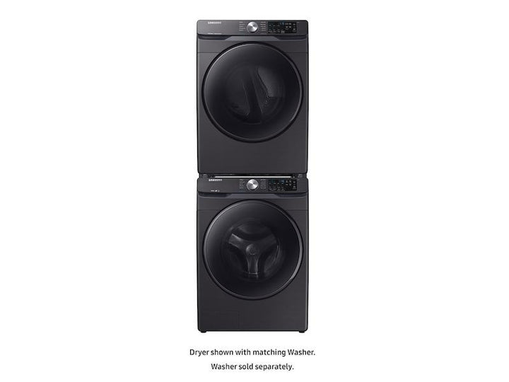 SAMSUNG DVE45R6100V 7.5 cu. ft. Electric Dryer with Steam Sanitize+ in Black Stainless Steel