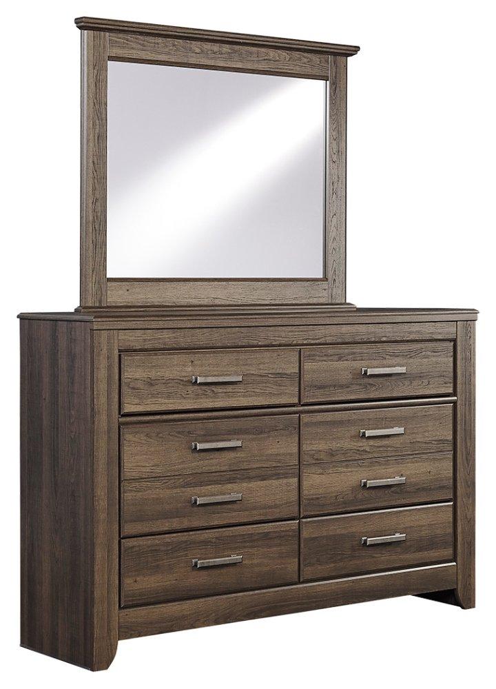 ASHLEY FURNITURE PKG004052 California King Poster Bed With Mirrored Dresser, Chest and 2 Nightstands