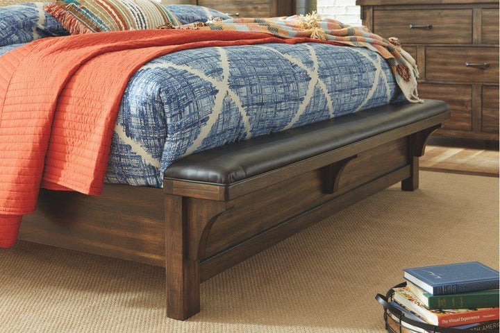 ASHLEY FURNITURE PKG006340 California King Panel Bed With Upholstered Bench With Dresser