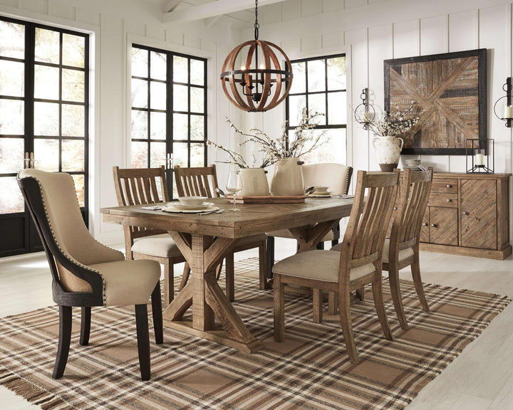 ASHLEY FURNITURE PKG002247 Dining Table and 6 Chairs With Storage