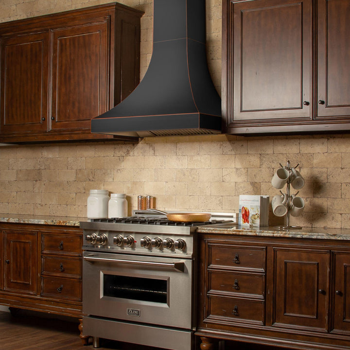 ZLINE KITCHEN AND BATH 8632B30 ZLINE Designer Series Oil-Rubbed Bronze Wall Range Hood Size: 30 Inch