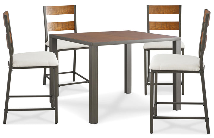 ASHLEY FURNITURE PKG013270 Counter Height Dining Table and 4 Barstools