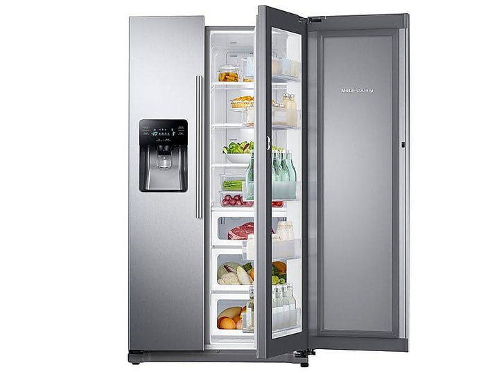 SAMSUNG RH25H5611SR 25 cu. ft. Food Showcase Side-by-Side Refrigerator with Metal Cooling in Stainless Steel