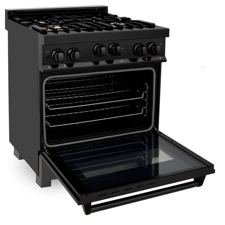 ZLINE KITCHEN AND BATH RGB48 ZLINE 48" 6.0 cu. ft. Range with Gas Stove and Gas Oven in Black Stainless Steel