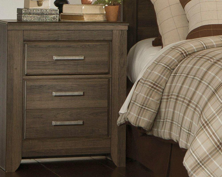 ASHLEY FURNITURE PKG004057 California King Panel Bed With Mirrored Dresser, Chest and Nightstand