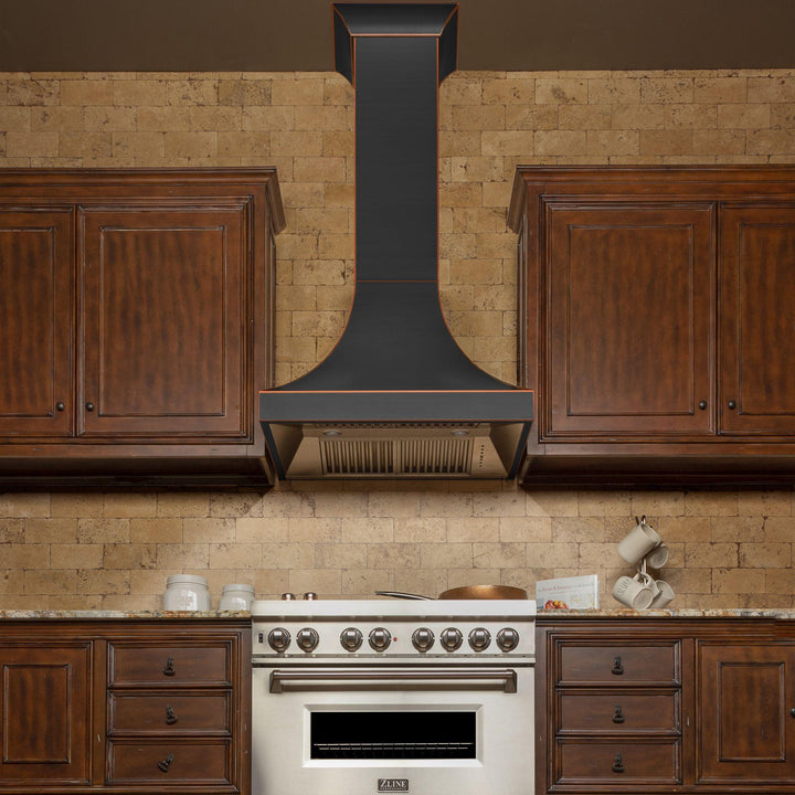 ZLINE KITCHEN AND BATH 8632B30 ZLINE Designer Series Oil-Rubbed Bronze Wall Range Hood Size: 30 Inch