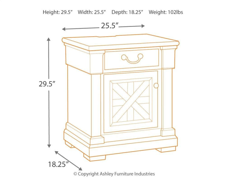 ASHLEY FURNITURE PKG000519 Queen Panel Bed With 2 Nightstands