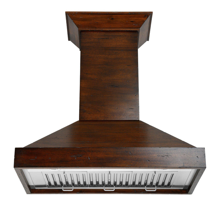 ZLINE KITCHEN AND BATH KBRR30 ZLINE Convertible Vent Wooden Wall Mount Range Hood in Walnut Size: 30 inch