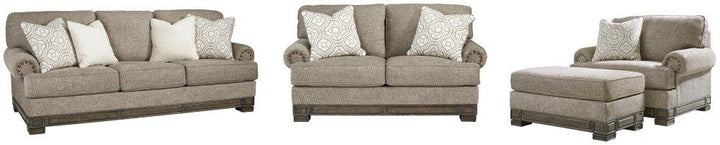 ASHLEY FURNITURE PKG001125 Sofa, Loveseat, Chair and Ottoman