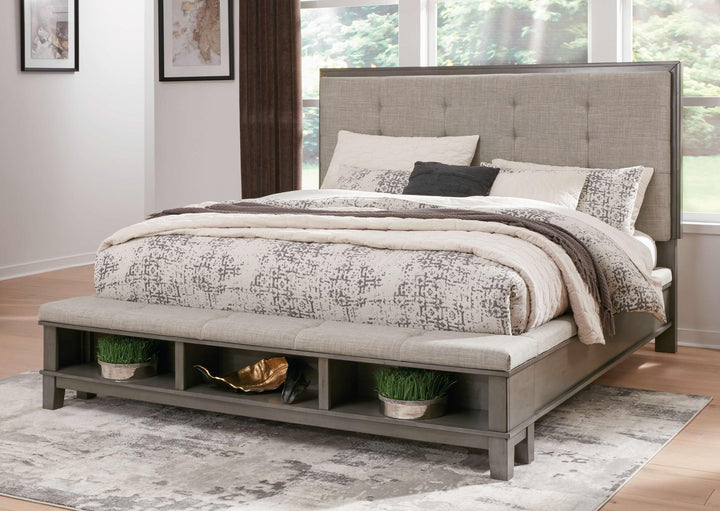 ASHLEY FURNITURE B649B4 Hallanden King Panel Bed With Storage