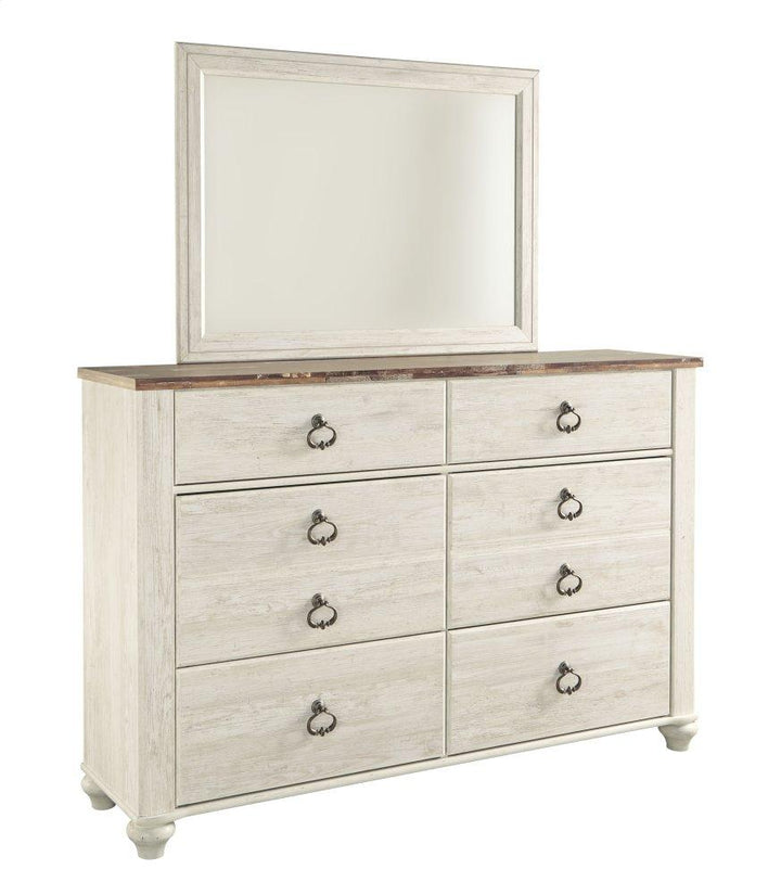 ASHLEY FURNITURE PKG004331 Queen Panel Bed With Mirrored Dresser