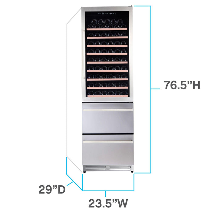 AVANTI WCDD108E3S 108 Bottle ELITE Series Wine Cooler