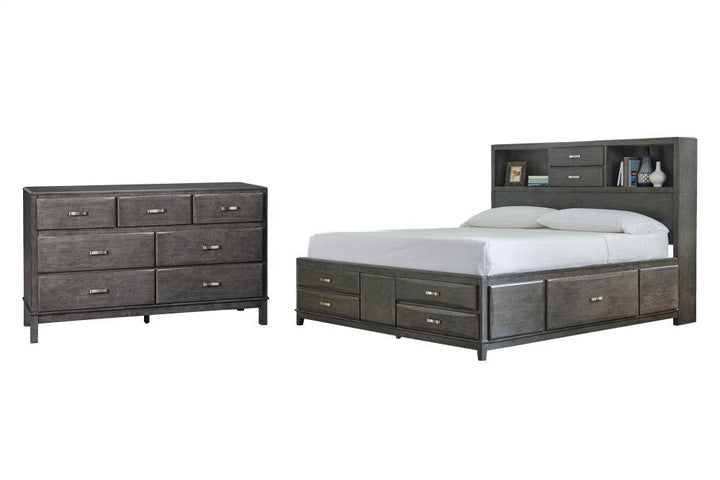 ASHLEY FURNITURE PKG005059 Queen Storage Bed With 8 Storage Drawers With Dresser