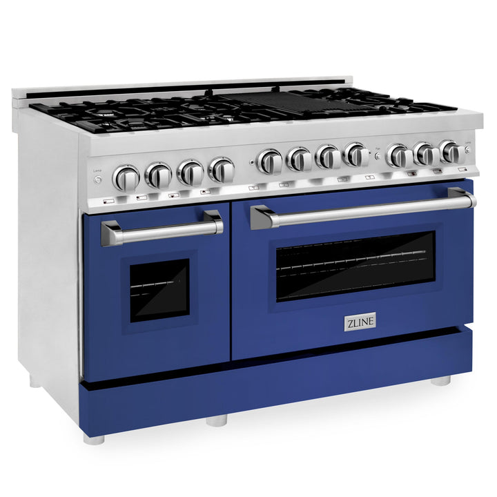 ZLINE KITCHEN AND BATH RG48 ZLINE 48" 6.0 cu. ft. Range with Gas Stove and Gas Oven in Stainless Steel Color: Stainless Steel