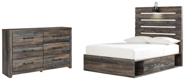 ASHLEY FURNITURE PKG003180 Full Panel Bed With 4 Storage Drawers With Dresser