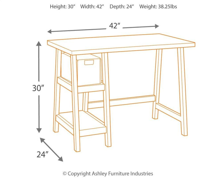 ASHLEY FURNITURE PKG008055 Home Office Desk With Chair