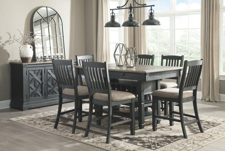 ASHLEY FURNITURE D736D5 Tyler Creek Counter Height Dining Table and 6 Barstools