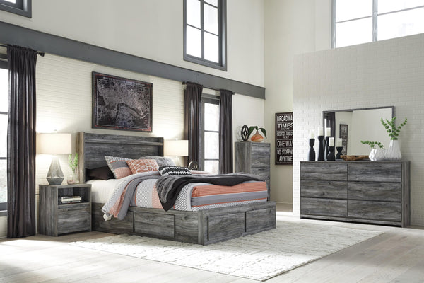 ASHLEY FURNITURE PKG007563 King Panel Bed With 6 Storage Drawers With Dresser