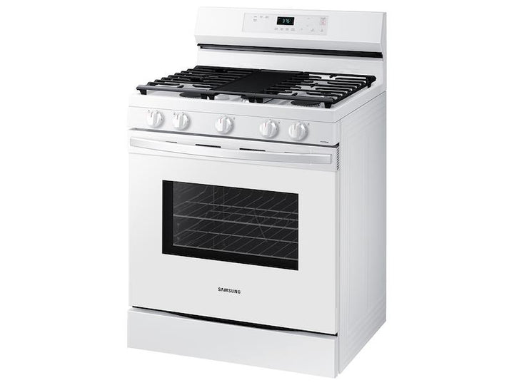 SAMSUNG NX60A6111SW 6.0 cu. ft. Smart Freestanding Gas Range with Integrated Griddle in White