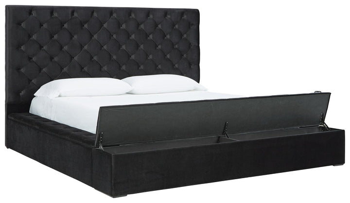 ASHLEY FURNITURE B758B14 Lindenfield King Upholstered Bed With Storage