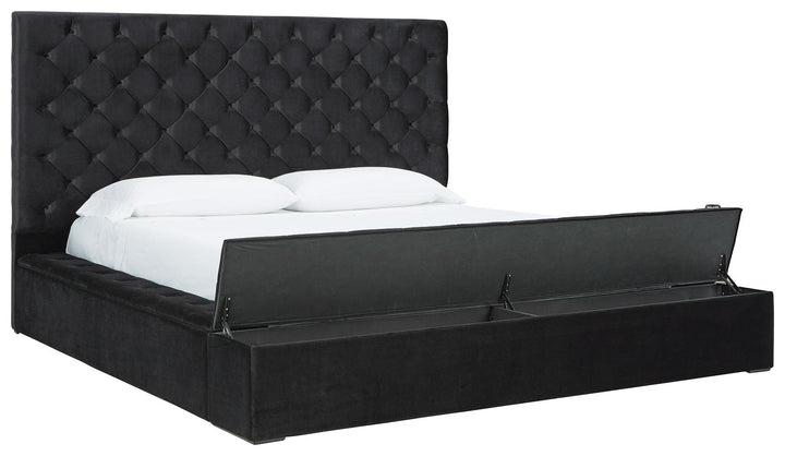 ASHLEY FURNITURE B758B15 Lindenfield California King Upholstered Storage Bed