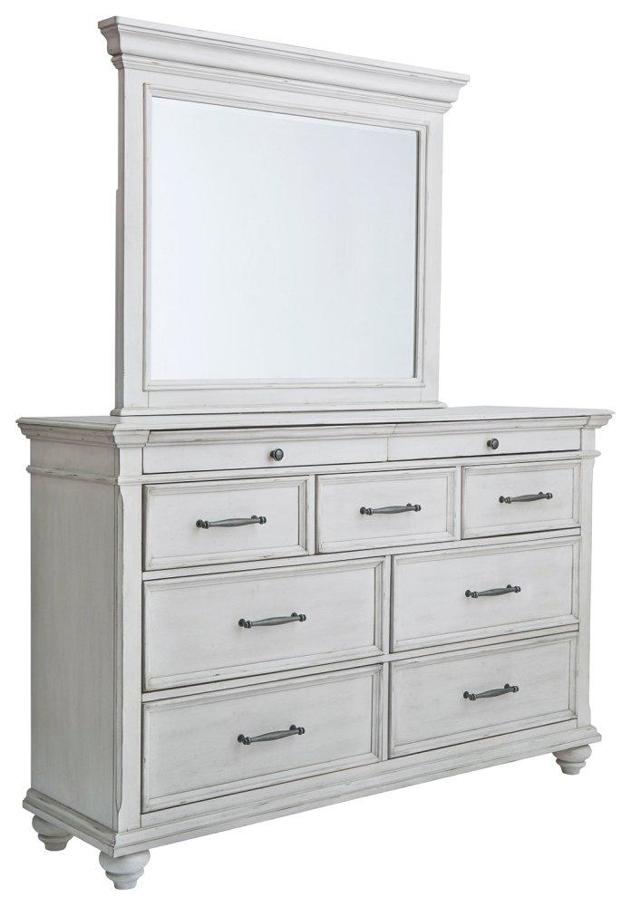 ASHLEY FURNITURE PKG000055 Queen Panel Bed With Mirrored Dresser