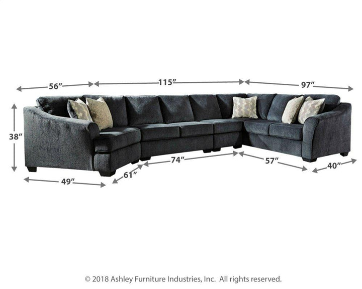 ASHLEY FURNITURE 41303S4 Eltmann 4-piece Sectional With Cuddler