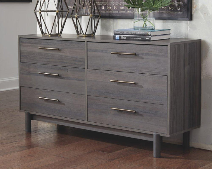 ASHLEY FURNITURE PKG008860 Queen Platform Bed With Dresser and Chest