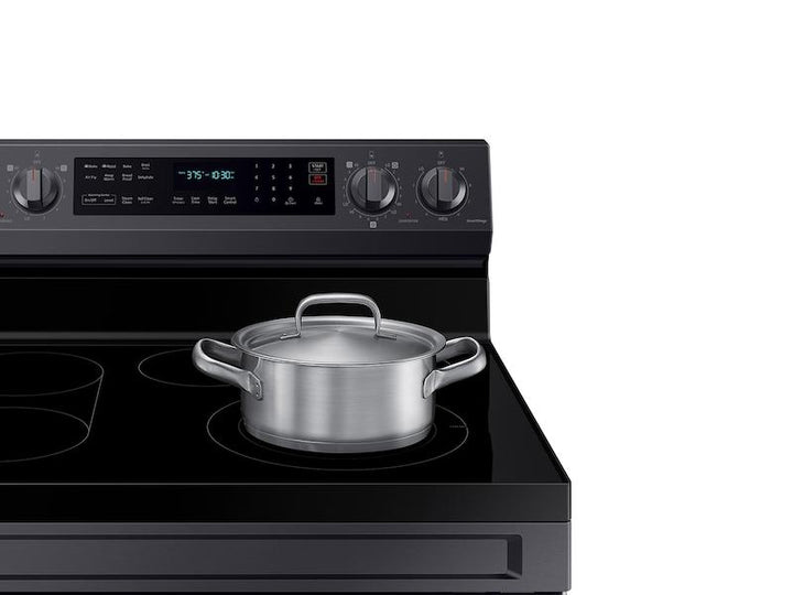 SAMSUNG NE63A6711SG 6.3 cu. ft. Smart Freestanding Electric Range with No-Preheat Air Fry, Convection+ & Griddle in Black Stainless Steel