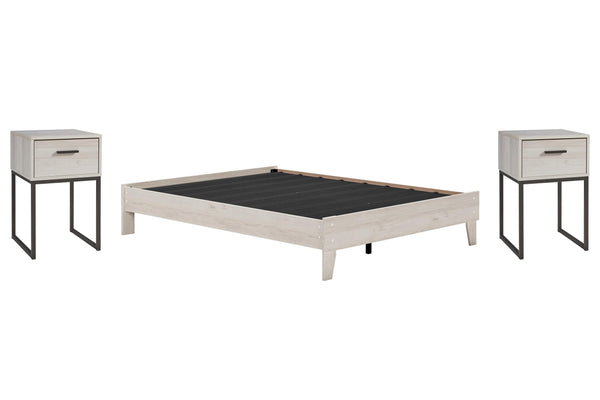 ASHLEY FURNITURE PKG012209 Queen Platform Bed With 2 Nightstands