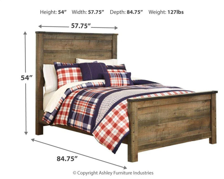 ASHLEY FURNITURE B446B5 Trinell Full Panel Bed With Mirrored Dresser