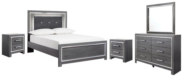 ASHLEY FURNITURE PKG003608 Full Panel Bed With Mirrored Dresser and 2 Nightstands