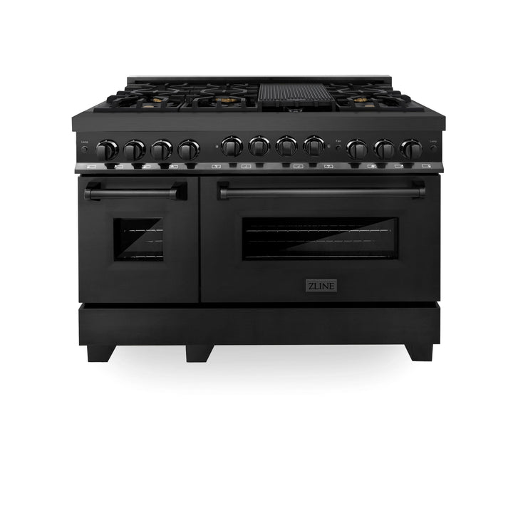 ZLINE KITCHEN AND BATH RGB36 ZLINE 36" Professional 4.6 cu. ft. Gas on Gas Range in Black Stainless Steel Color: Black Stainless Steel