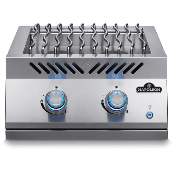 NAPOLEON BBQ BIB18RTPSS Built-in 700 Series Dual Range Top Burner with Stainless Steel Cover , Stainless Steel , Propane